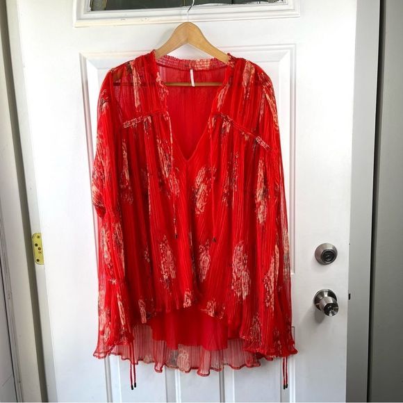 Free People Dahlia Tunic with Sleeve Detail in Vintage Floral Pop Combo Size XS - Picture 8 of 16
